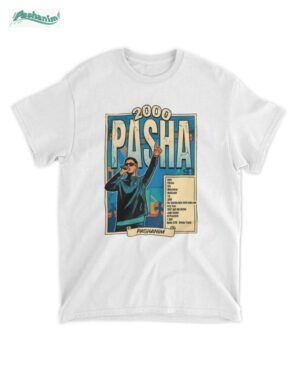 Pashanim 2000 Unisex T-Shirt – 2000 Hip Hop Nostalgie Rapper Live Konzert Shirt Weiß
